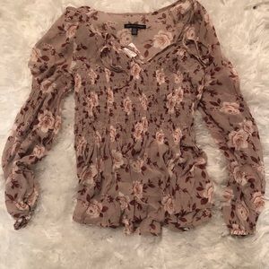 Floral American Eagle Top